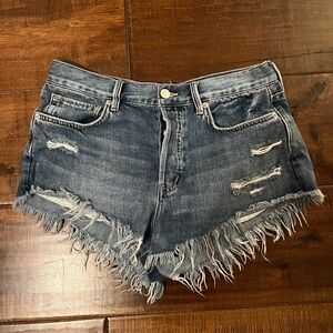 Free People Loving Good Vibrations Jean Shorts